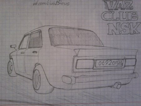 Машины в тетради в клетку