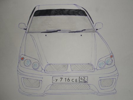 Рисунки машин ручкой