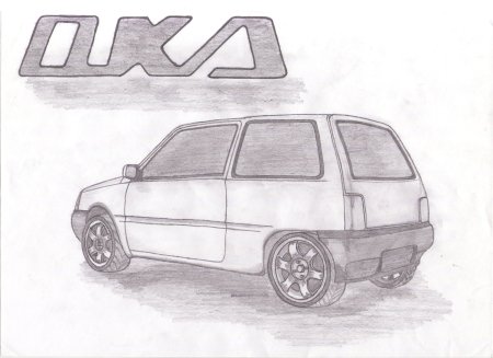 Рисунок ВАЗ 2107 спереди БПАН