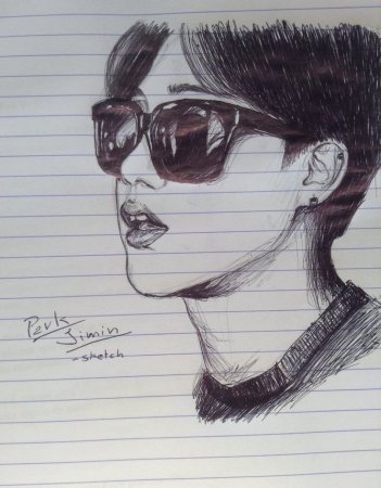 Парень в очках для срисовки