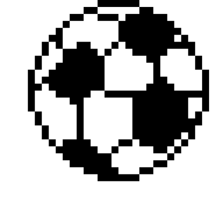 Рисование по клеточкам мяч