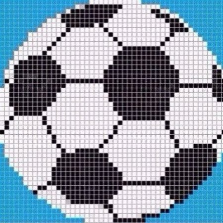 Вышивка крестиком футбольный мяч