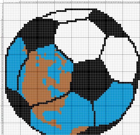 Вышивка крестиком футбольный мяч