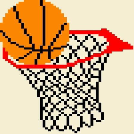 Вышивка крестом баскетбольный мяч