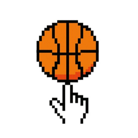 Пиксельный баскетбольный мяч