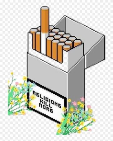 Сигарета пиксель арт