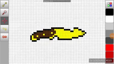 Рисование по клеточкам оружие