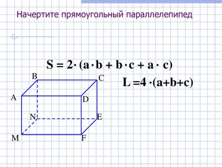 Построение прямоугольного параллелепипеда