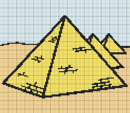 Вышивка крестом пирамида