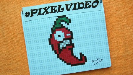 Рисунки по клеткам перец