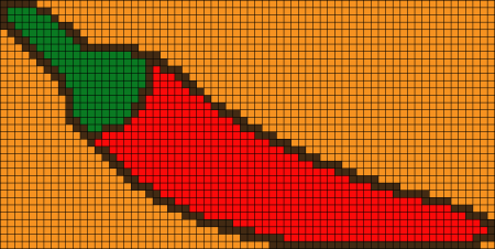 Рисунки по клеточкам перец