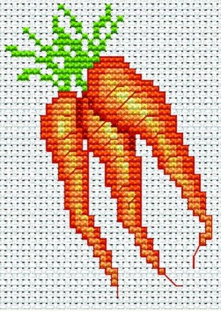 Вышивка крестом морковь