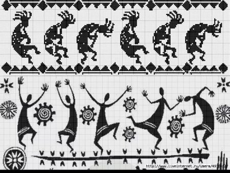 Жаккард Кокопелли и африканские мотивы