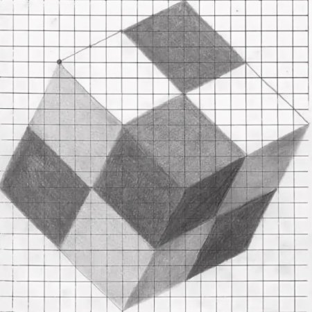 Фигуры по клеточкам в тетради