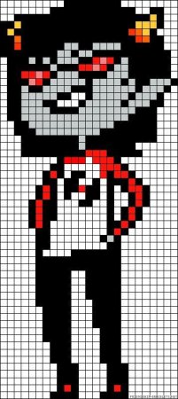 Рисование по клеточкам демон