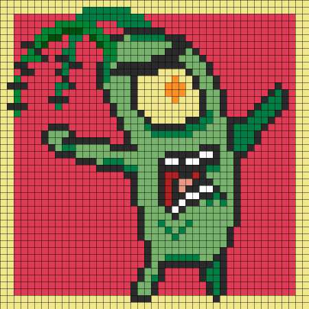 Сквидвард Pixel Art