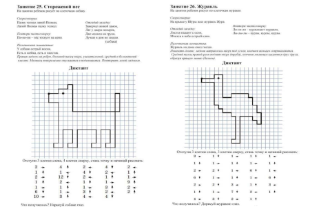 Графический диктант под диктовку для дошкольников