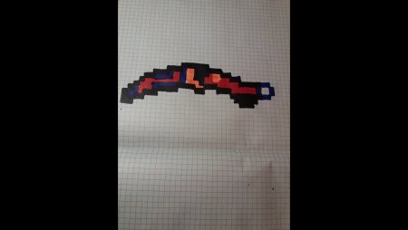 Нож керамбит по клеткам