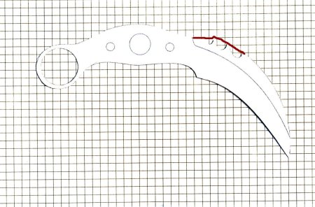 Ножи КС го чертежи складной нож