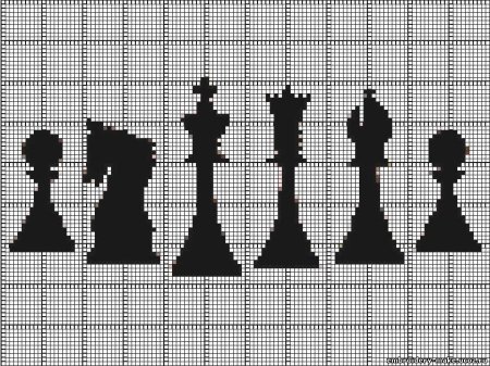 Вышивка шахматные фигуры