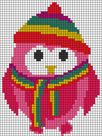 Рисунки по клеточкам новогодние