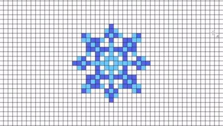 Рисунки по клеточкам новогодние лёгкие