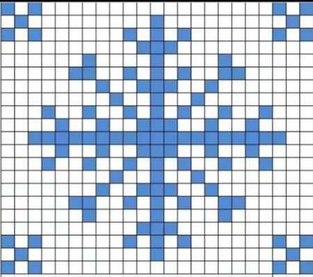 Рисунки по клеточкам новогодние