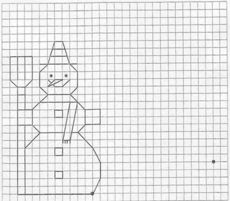 Рисунки по клеточкам новогодние