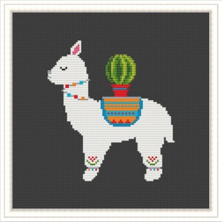 Лама по клеточкам