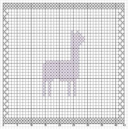 Лама по клеточкам