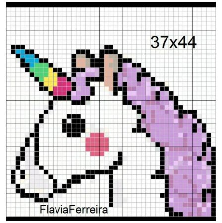 Лама по клеточкам в тетради