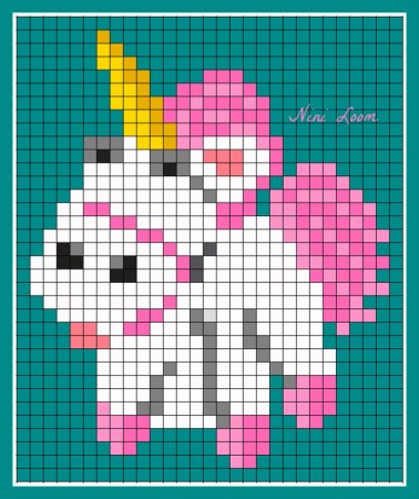 Единорог кирпичным плетением