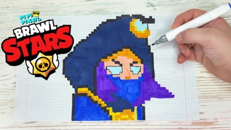 Гейл по клеточкам из БРАВЛ старса