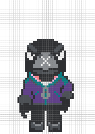 Амонг АС пиксель арт