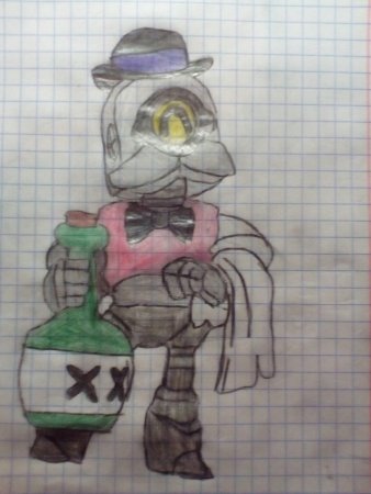 Персонажи карандашом в клетку