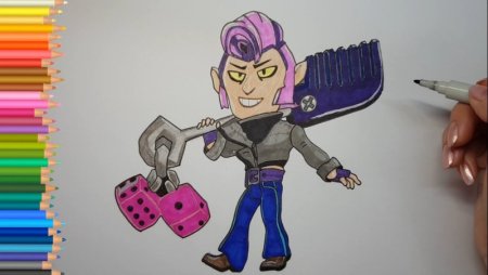 Мортис из БРАВЛ старс рисунок