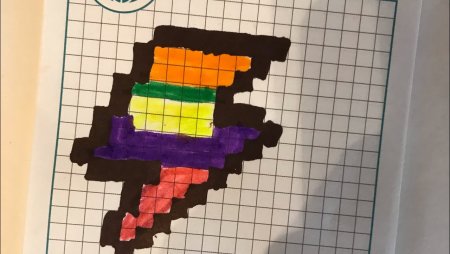 Молния по клеточкам