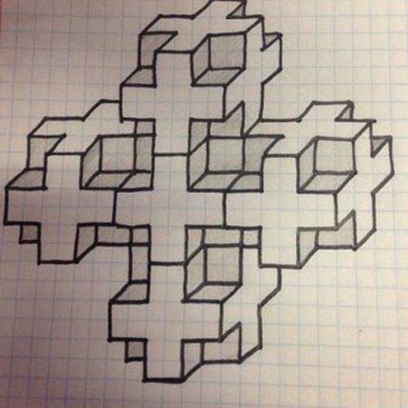 Рисование в клеточку в тетради