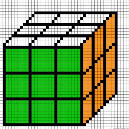 Объемные фигуры по клеточкам