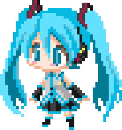 Хатсуне Мику Чиби пиксель арт