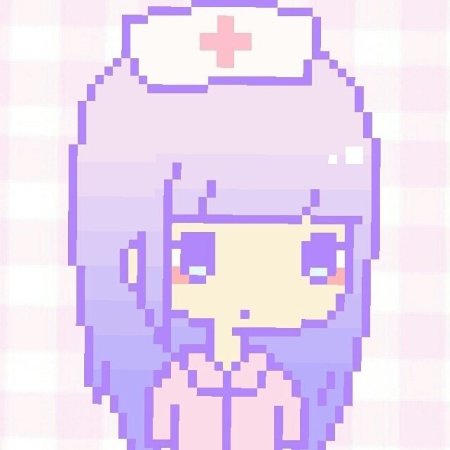 Аниме девочка по пикселям