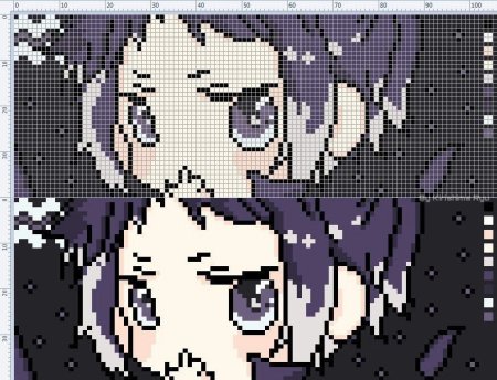 Вышивка крестом аниме персонажей