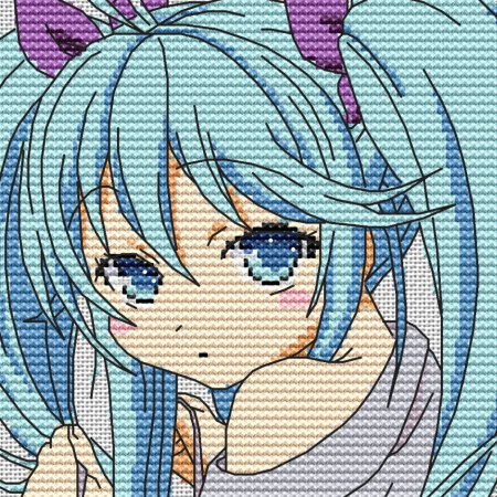 Вышивка крестом аниме