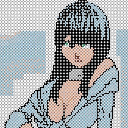 Пиксель арт девочка