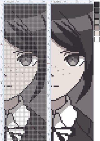 Сяо пиксель арт Геншин