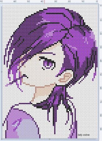 Вышивка крестом аниме