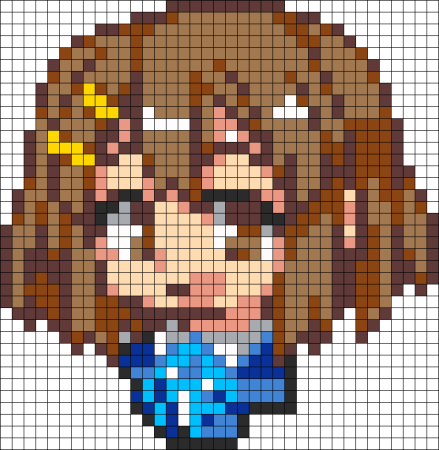 Аниме тянка пиксель арт