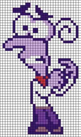 Рисунки по клеточкам средние