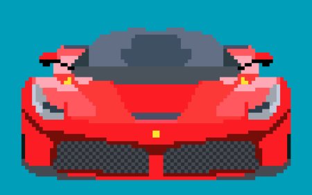 Машина 8 бит сзади