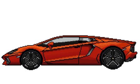 Pixel car Racer Бугатти